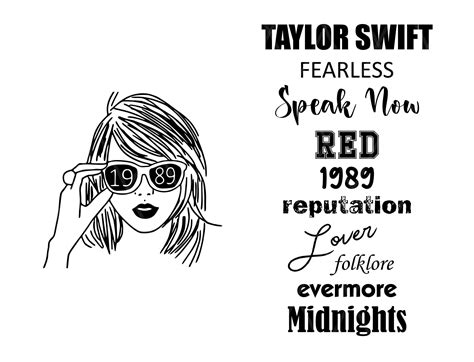 Bundle Taylor Swift Albums SVG Taylor's Version Png - Etsy Canada