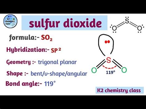 Bond angle, molecular geometry of SO2(sulfur dioxide) , by khushboo yadav - YouTube