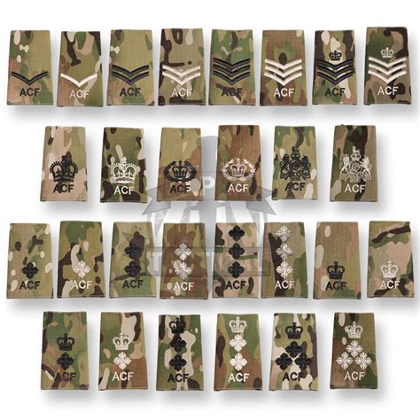 MULTICAM MTP OFFICIAL RANK SLIDE IVORY WHITE BLACK ACF CADET ARMY PATCH | eBay