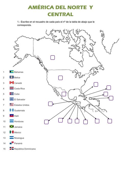 the map of north america with countries labeled in each country's capital and major cities