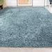 Super Soft Teal Blue Shaggy Rug Large Living Area Bedroom Mat Plush ...