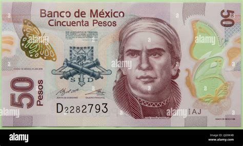 Mexican 50 peso currency bank note Stock Photo - Alamy