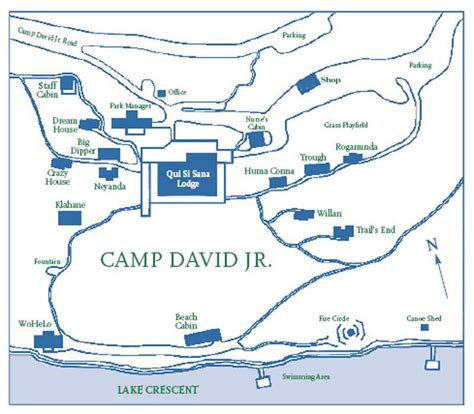 Camp David Jr. Map, Cabins, and Other Features | Clallam County, WA