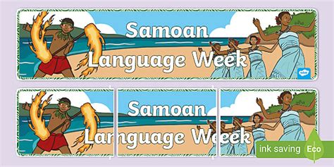 Samoan Language Week Display Banner (Teacher-Made) - Twinkl