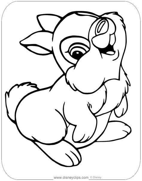 Cute coloring page of Thumper #thumper, #bambi, #coloringpages | Disney coloring pages, Cute ...