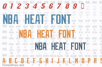 NBA Heat Font Download (Miami Heat Font) - Fonts4Free