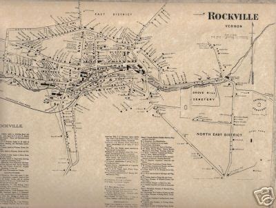 Rockville Talcottville Vernon CT 1869 Map with Homeowners Names Shown | eBay | Rockville, Map ...