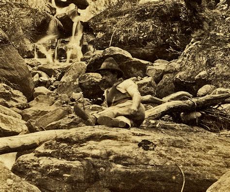 Man Reclining at a Waterfall | Notes: Enlarged portion of a … | Flickr