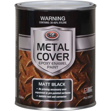 SCA Metal Cover Enamel Rust Paint Matt Black 1 Litre | Supercheap Auto ...