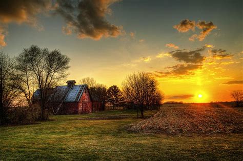 Sunset on the Farm - Artpx | Sunset, Sunset photos, Sunrise sunset