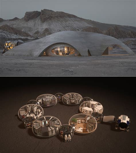 What a 3D-Printed Mars Habitat Built by Autonomous Robots Could Look ...