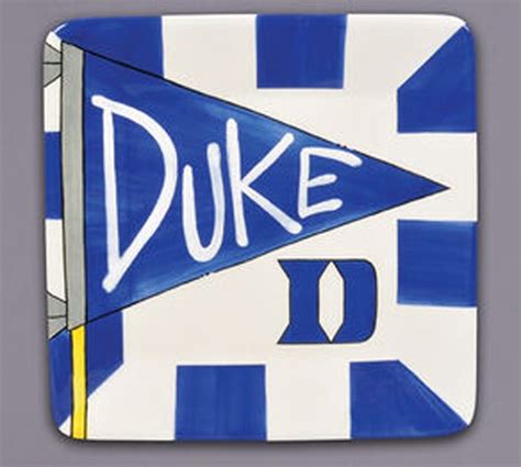 Duke University Flag Square Plate