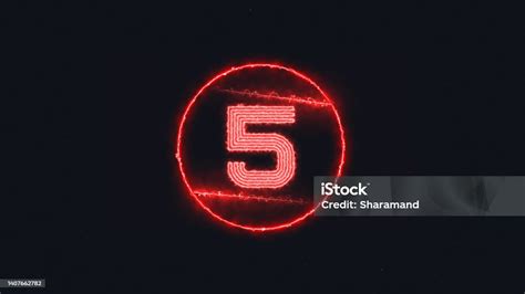 Number 5 Red Circle Stock Photo - Download Image Now - Number 5, 4K ...