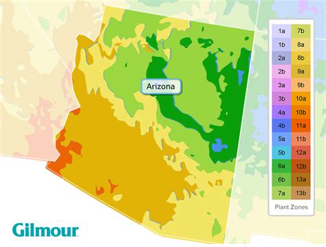 Arizona Planting Zones Map