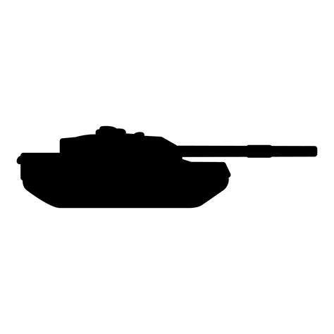 Tank Artillery Army machine Military silhouette World war icon black color vector illustration ...