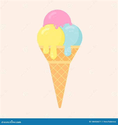 Cartoon Gelato Ice Cream Vector Illustration | CartoonDealer.com #209107260