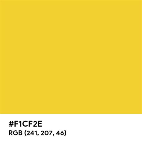 Bright Banana color hex code is #F1CF2E