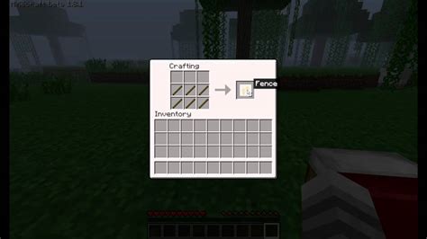 How To Craft A Fence In Minecraft - YouTube