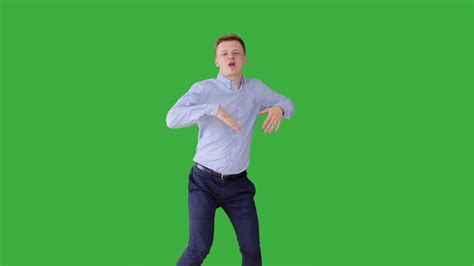 Dancing Man Isolated On Green-screen Stock Footage SBV-307635381 ...