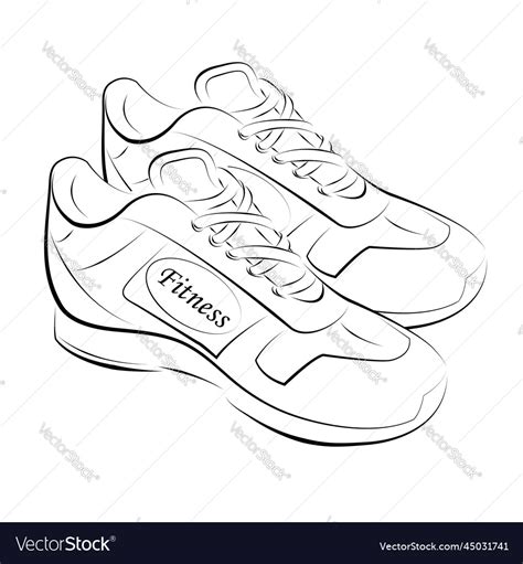 Sports shoes fitness shoes Royalty Free Vector Image