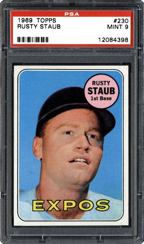 Auction Prices Realized Baseball Cards 1969 TOPPS Rusty Staub Summary