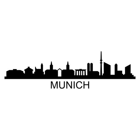 Munich skyline on white background 4433500 Vector Art at Vecteezy