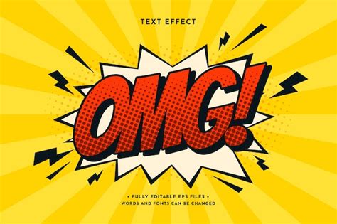 Comic Text Effect Vectors & Illustrations for Free Download