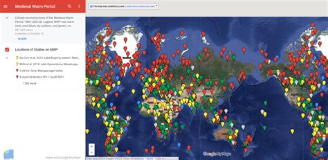 Interactive Medieval Warm Period Study Map | Real Climate Science