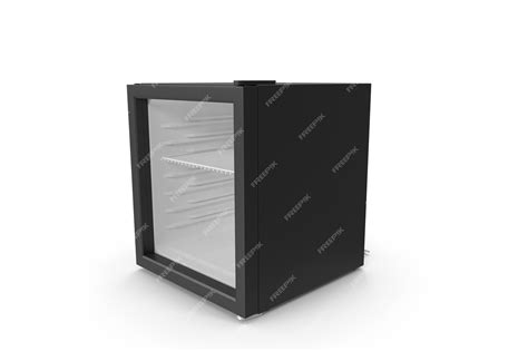 Premium Photo | Black mini fridge