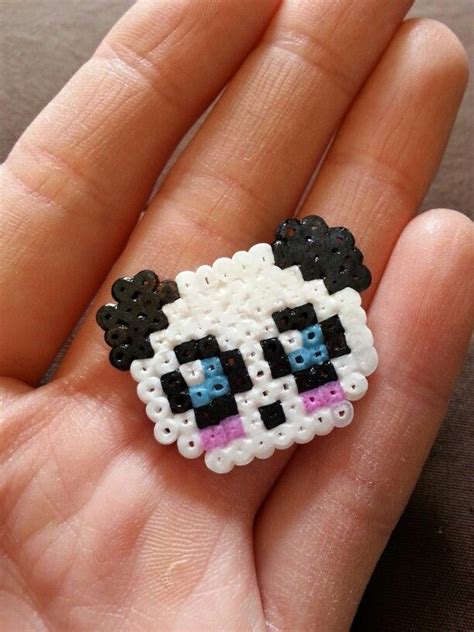 Panda til lillesøster! Nabbi - hama - beads - perler - panda.