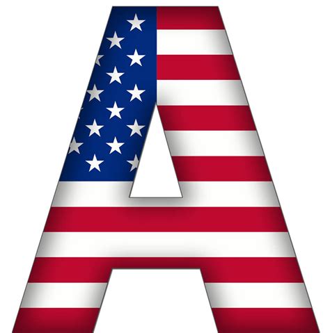 USA vlag alfabet clipart hoofdletters en lowcase Amerikaanse | Etsy