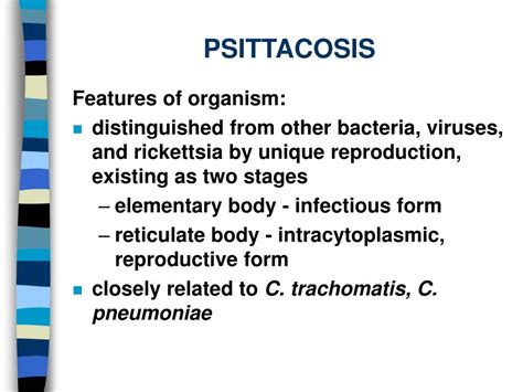 PPT - PSITTACOSIS PowerPoint Presentation, free download - ID:61507