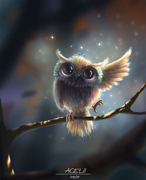 Sweet Pea, Frej Agelii | Cute owls wallpaper, Cute animal drawings, Owl pictures