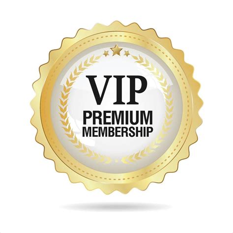 Vip premium membership golden badge on white background 12767002 Vector Art at Vecteezy