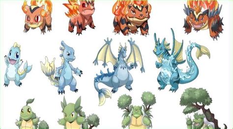 Grass Type Squirtle Evolution - Fire Type Bulbasaur Evolution - Water Type Charmander Evolution ...