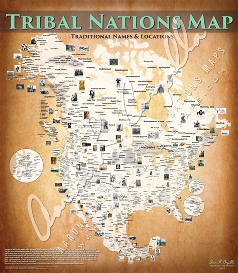 Buy of Indigenous Nations of North America - 48" x 55" Canvas - Indigenous Peoples Online at ...