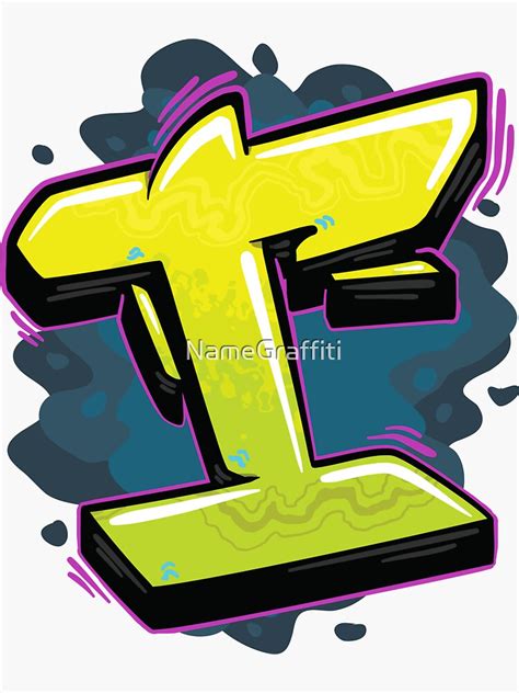 "Graffiti Letter I" Sticker for Sale by NameGraffiti | Redbubble