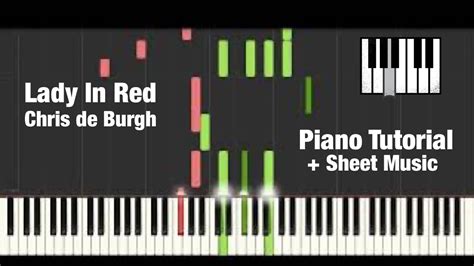 Lady In Red - Chris de Burgh - Piano Tutorial + Sheet Music - YouTube