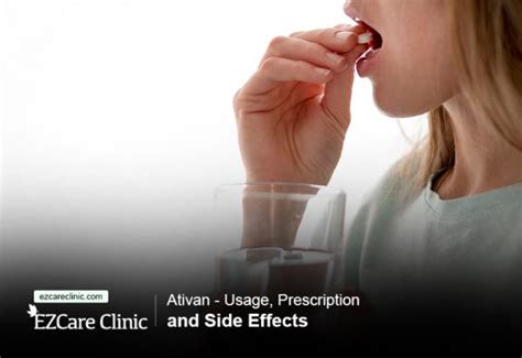 Ativan - Usage, Prescription and Side Effects - EZCare Clinic