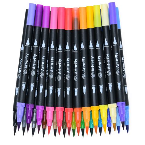 25 Dual Tip Color Brush Pen Set - Art-n-Fly