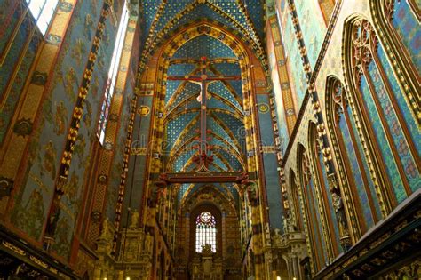 Interior of St Mary S Basilica in Krakow Stock Photo - Image of poland, view: 41511726