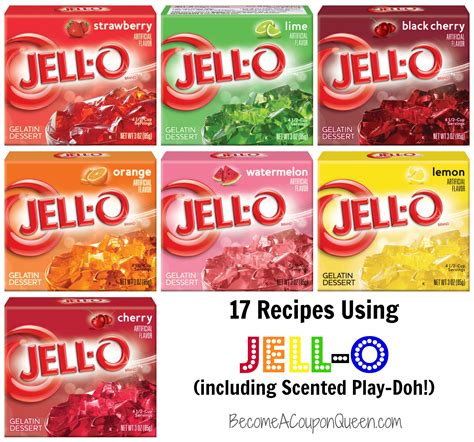 17 Recipes Using JELL-O (including Scented Play-Doh!)