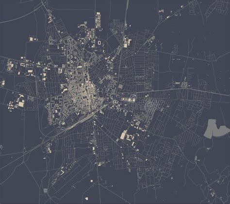 Map of the City of Debrecen, Hungary Stock Vector - Illustration of ...