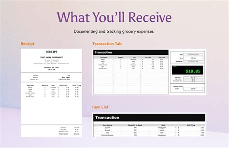 Grocery Receipt Template in Excel, Google Sheets - Download | Template.net