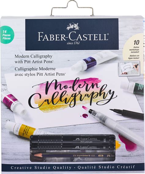 Faber-Castell Modern Calligraphy Kit - Black Pen Set for Beginners ...