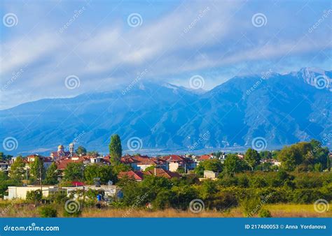 View Of Lofos Village And Mount Olympus Greece Stock Photo | CartoonDealer.com #217399914