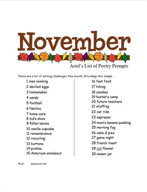 Poetry Prompts | Poetry prompts, Writing prompts poetry, November ...