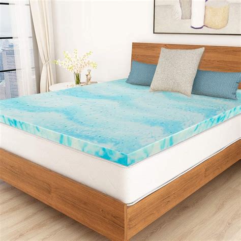 POLAR SLEEP Gel Memory Foam Cooling Mattress Topper