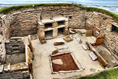 Skara Brae, The Orkney Islands, Scotland. The oldest preserved ...