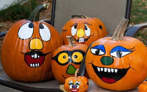 20+ Easy Painted Pumpkin Faces – The Urban Decor